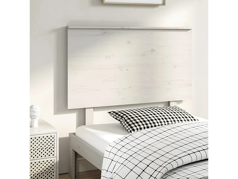 Cabeceira de cama 104x6x82,5 cm pinho maciço branco