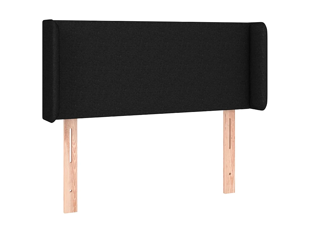 Cabeceira de cama c/ abas tecido 83x16x78/88 cm preto