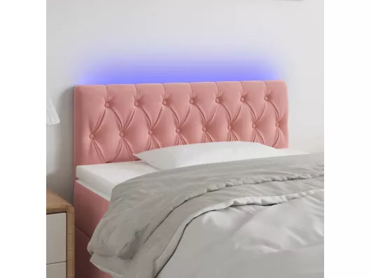 Kauf Unique LED Kopfteil Rosa 90x7x78/88 cm Samt