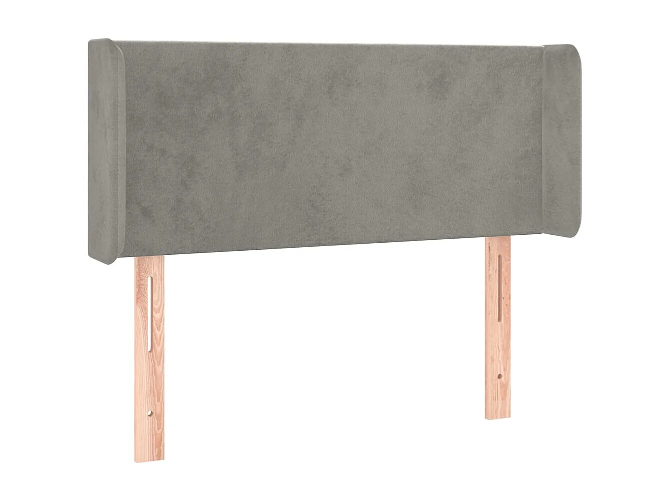 Testiera ad Orecchio Grigio Chiaro 83x16x78/88 cm in Velluto