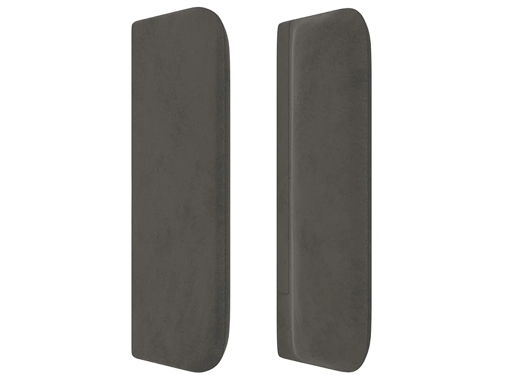 Kopfteil mit Ohren Dunkelgrau 93x16x78/88 cm Samt