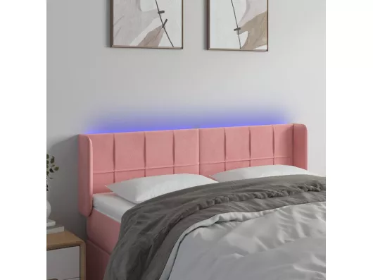 Kauf Unique LED Kopfteil Rosa 147x16x78/88 cm Samt