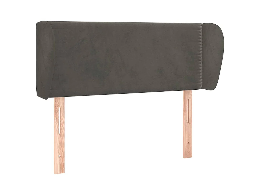 Testiera ad Orecchio Grigio Scuro 93x23x78/88 cm in Velluto