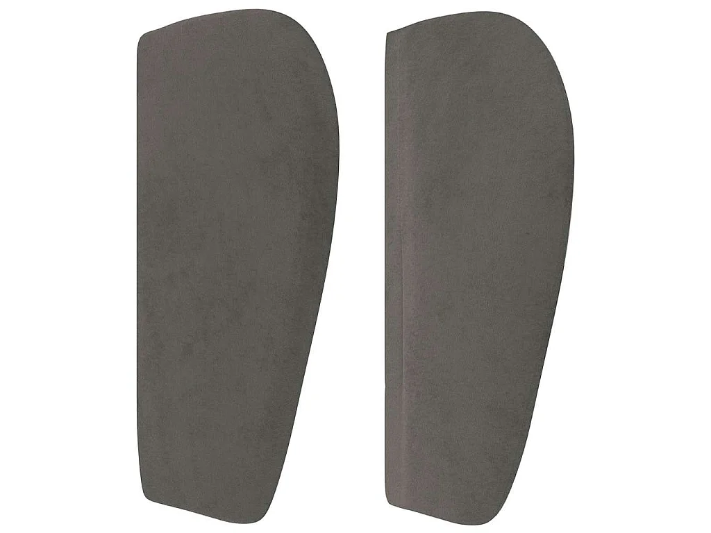 Testiera ad Orecchio Grigio Scuro 93x23x78/88 cm in Velluto