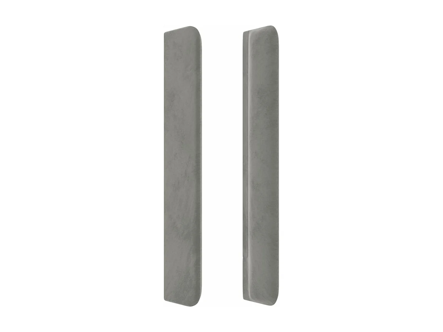 Tête de lit avec oreilles Gris clair 163x16x118/128 cm Velours