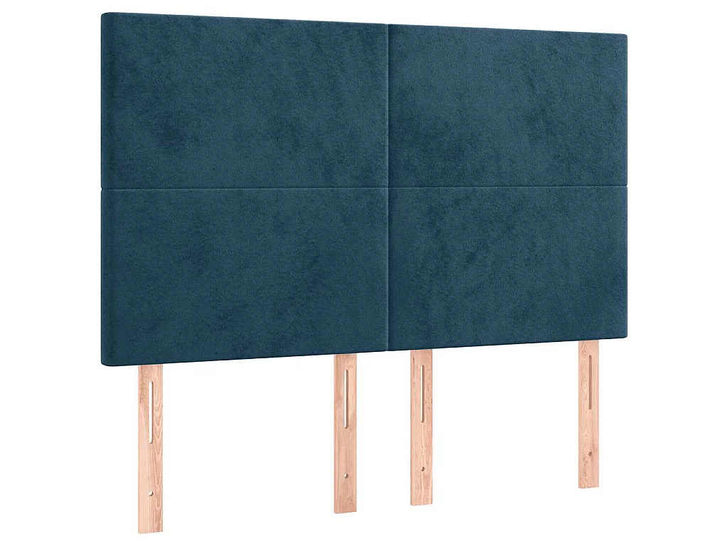 Tête de lit Bleu foncé 144 x 5 x 118/128 cm Velours