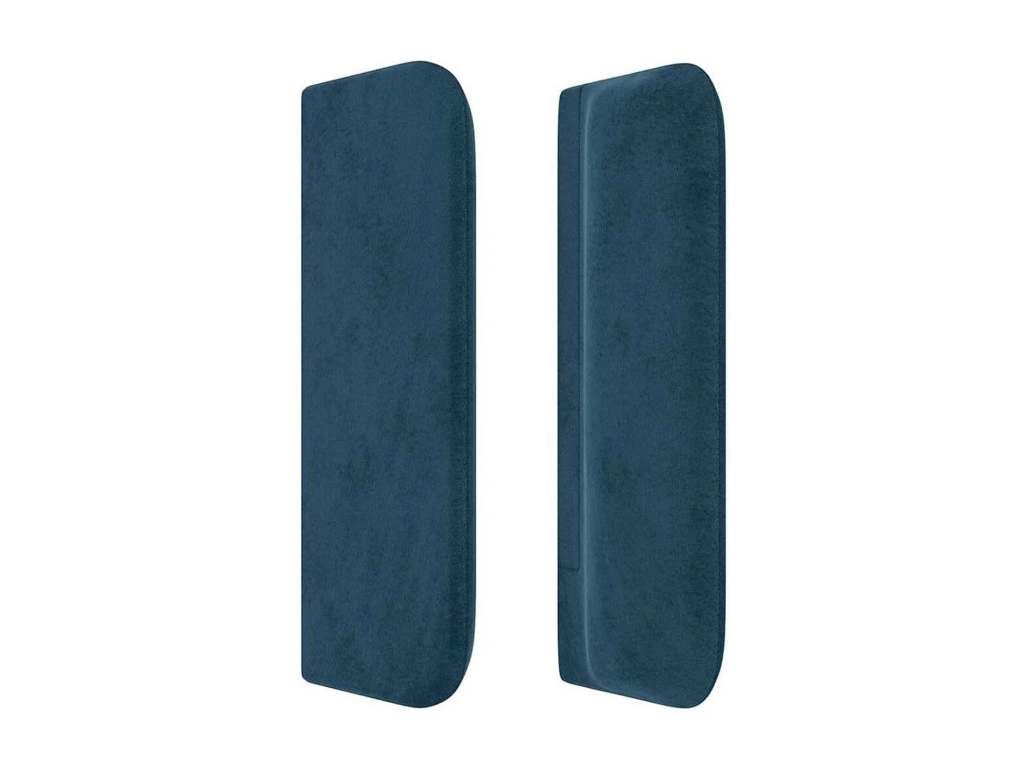 Hoofdbord met randen 83x16x78/88 cm fluweel donkerblauw