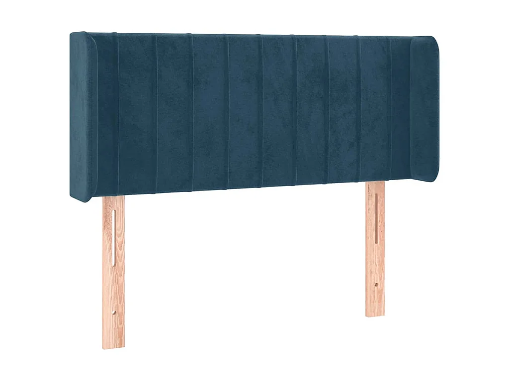 Testiera ad Orecchio Blu Scuro 83x16x78/88 cm in Velluto