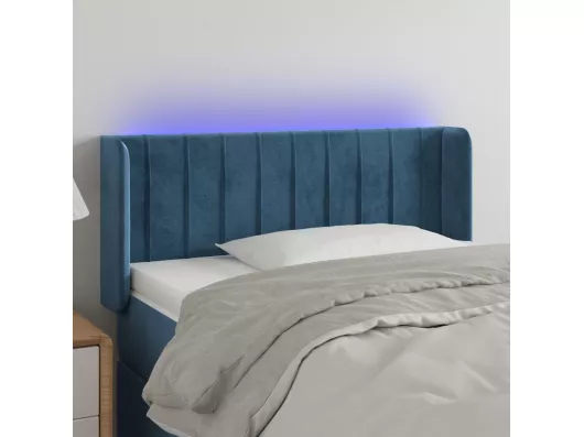 Kauf Unique LED Kopfteil Dunkelblau 83x16x78/88 cm Samt