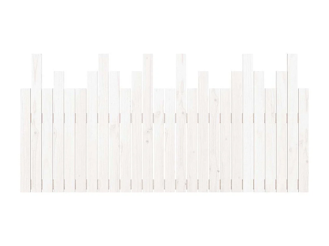Wand-Kopfteil Weiß 166x3x80 cm Massivholz Kiefer
