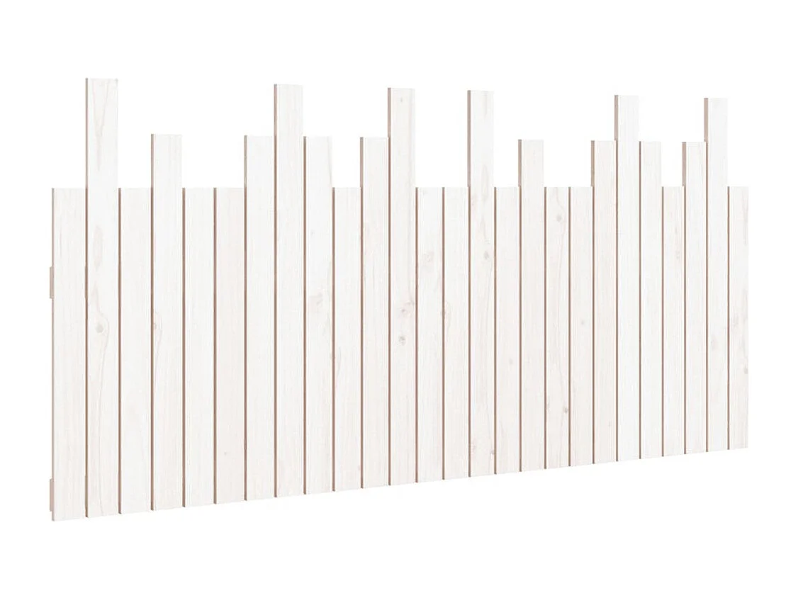 Wand-Kopfteil Weiß 166x3x80 cm Massivholz Kiefer