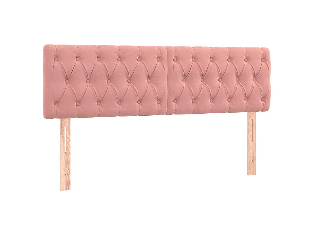 Hoofdbord LED 160x7x78/88 cm fluweel roze
