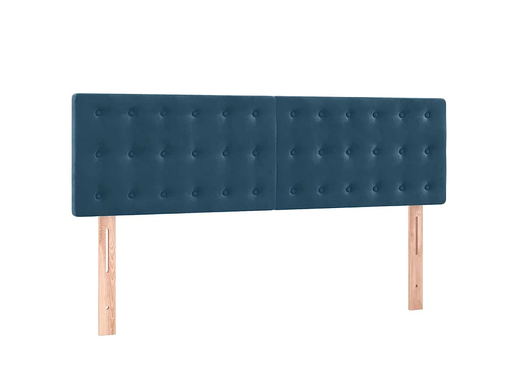 Testiera Blu Scuro 144x5x78/88 cm in Velluto