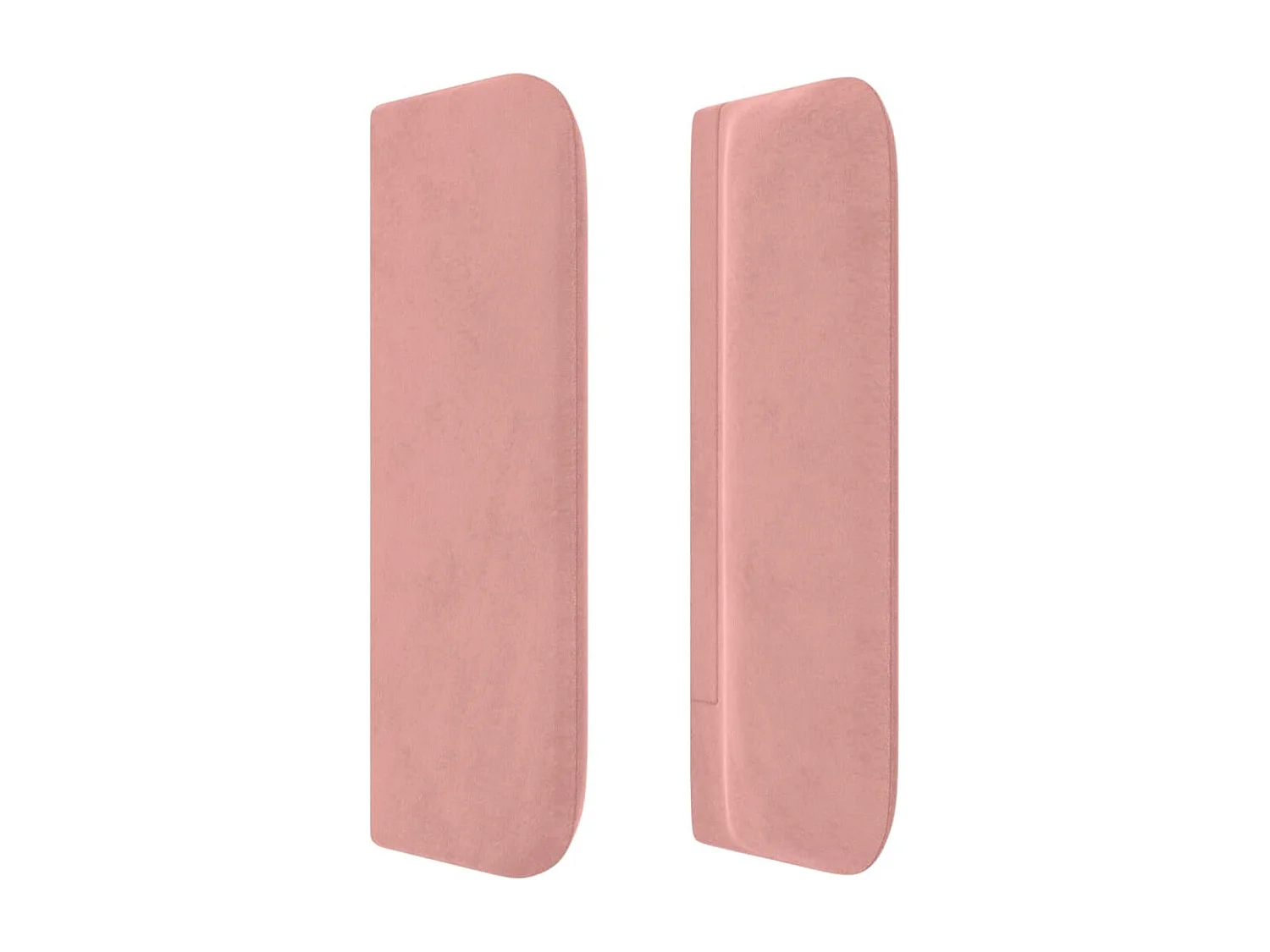 Hoofdbord met randen 163x16x78/88 cm fluweel roze