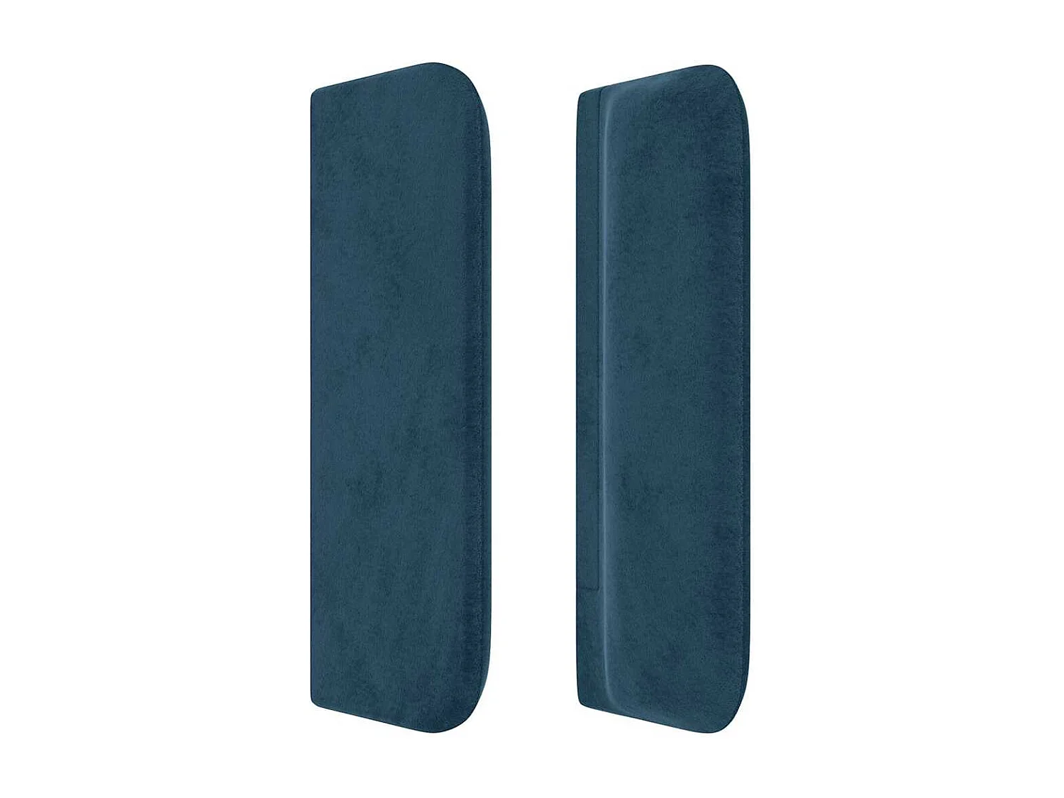 Hoofdbord met randen 203x16x78/88 cm fluweel donkerblauw