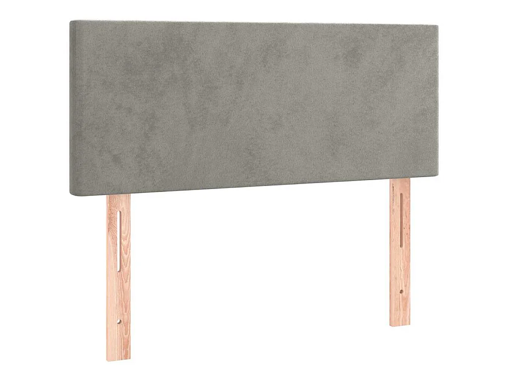Testiera a LED Grigio Chiaro 90x5x78/88 cm in Velluto