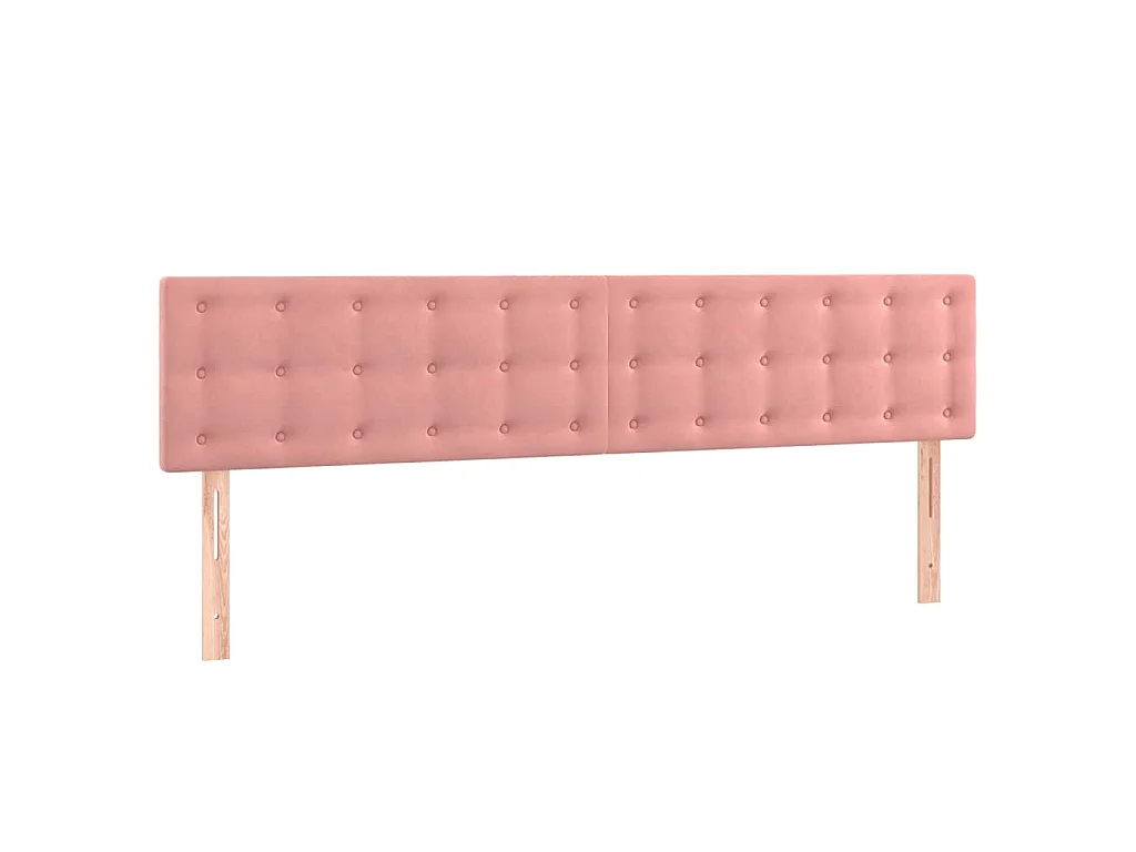 Testiera Rosa 180x5x78/88 cm in Velluto