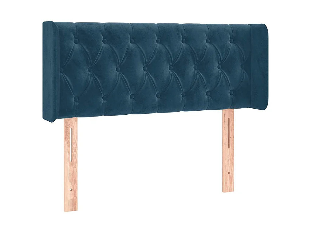 Testiera ad Orecchio Blu Scuro 93x16x78/88 cm in Velluto