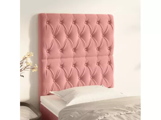 Kauf Unique Kopfteile 2 Stk. Rosa 80x7x78/88 cm Samt