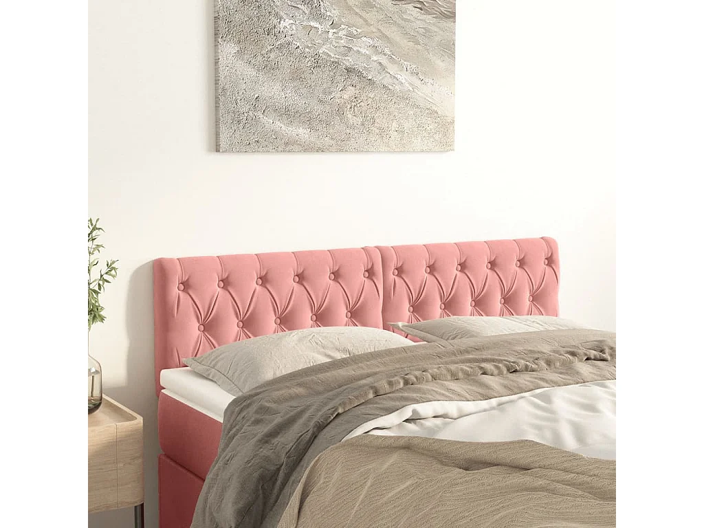 Têtes de lit Rose 160x7x78/88 cm Velours