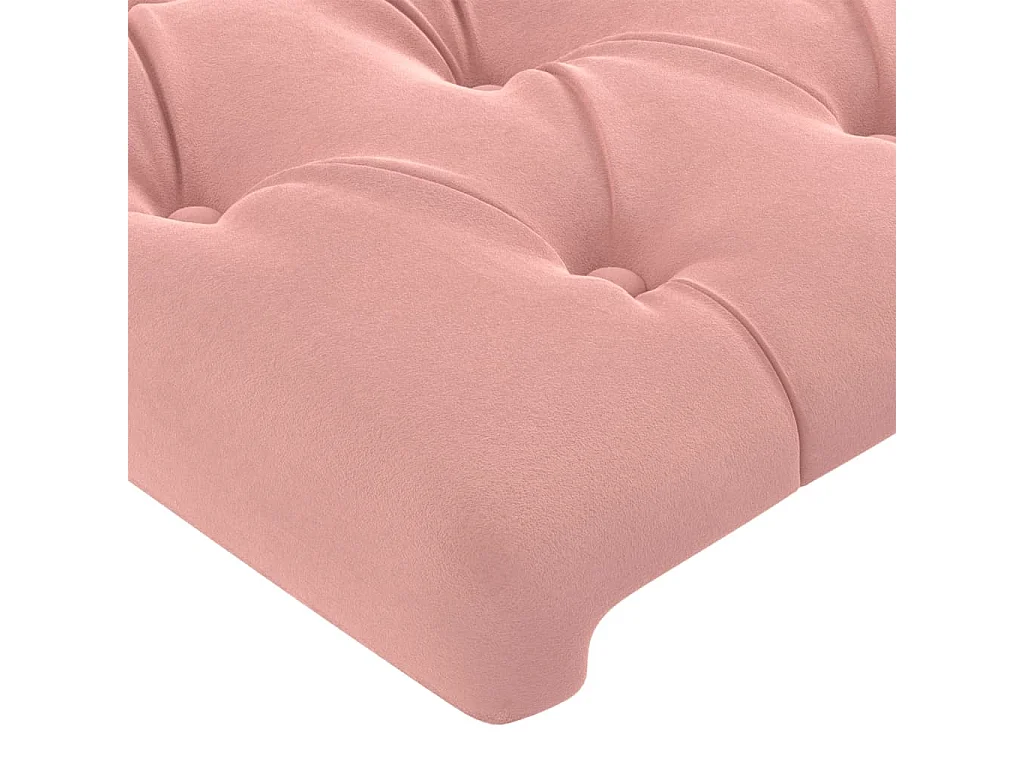 Têtes de lit Rose 160x7x78/88 cm Velours