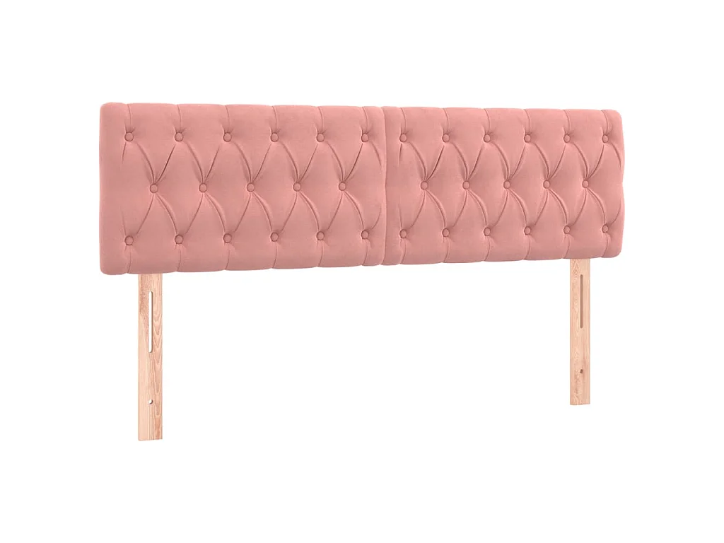 Têtes de lit Rose 144x7x78/88 cm Velours