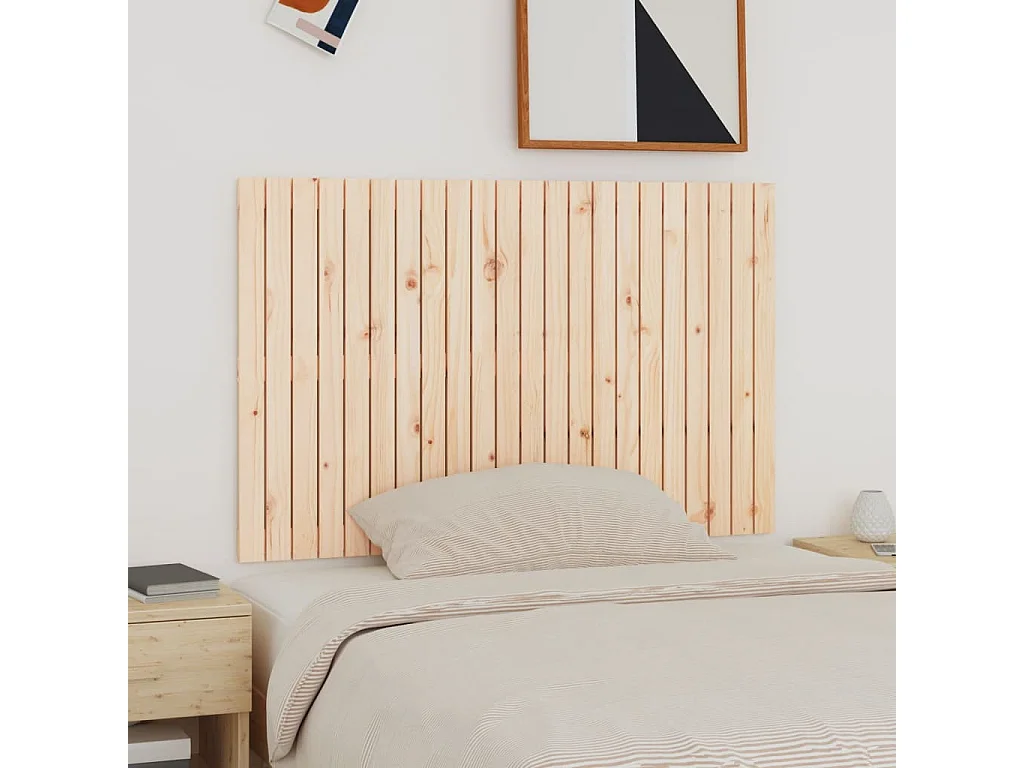 Tête de lit murale 140x3x90 cm Bois massif de pin