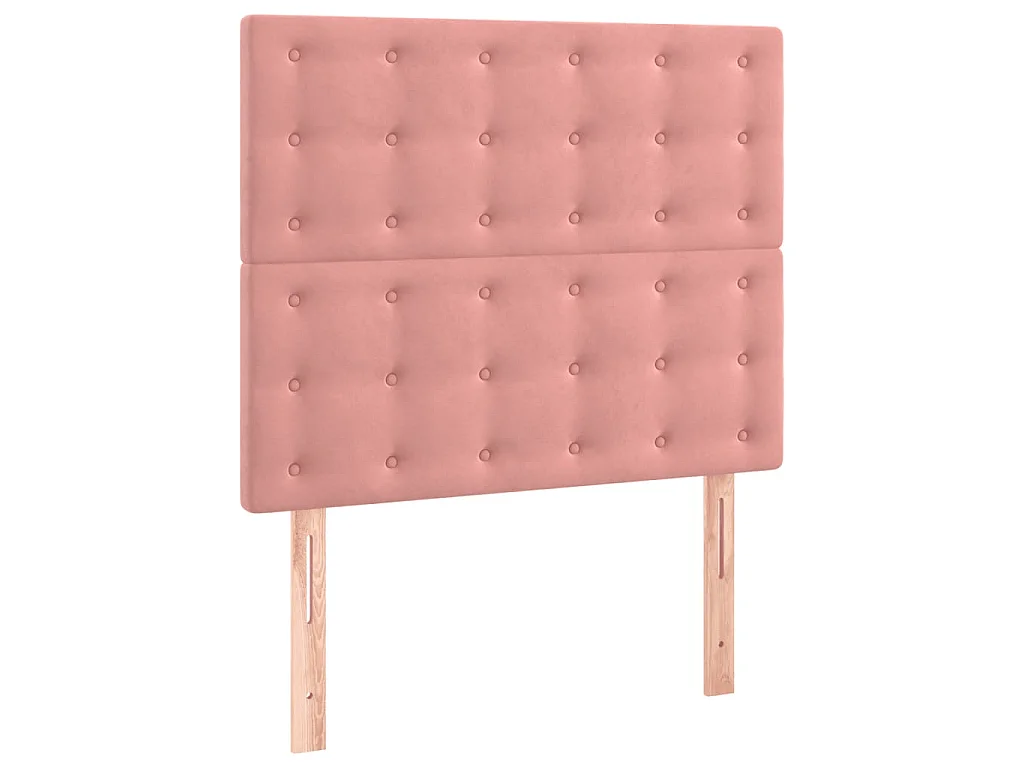 Tête de lit Rose 90x5x118/128 cm Velours