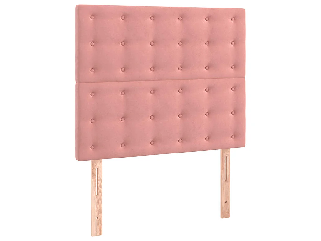 Tête de lit Rose 90x5x118/128 cm Velours