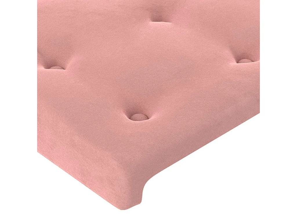 Tête de lit Rose 90x5x118/128 cm Velours
