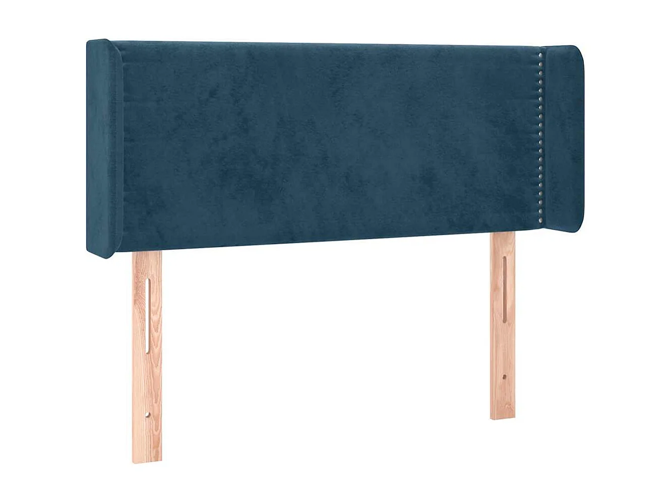 Hoofdbord met randen 103x16x78/88 cm fluweel donkerblauw