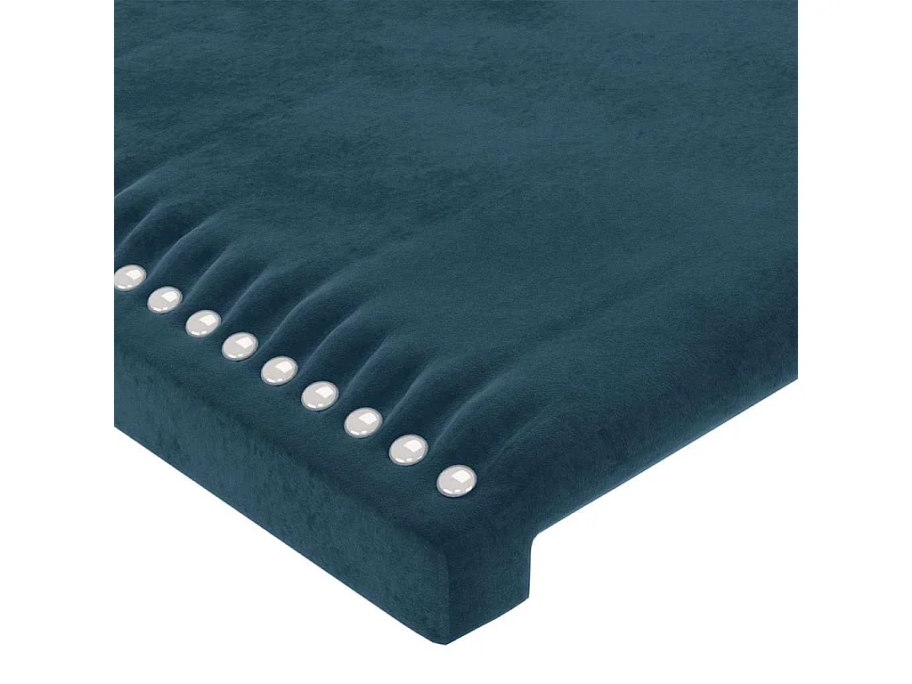 Hoofdbord met randen 103x16x78/88 cm fluweel donkerblauw