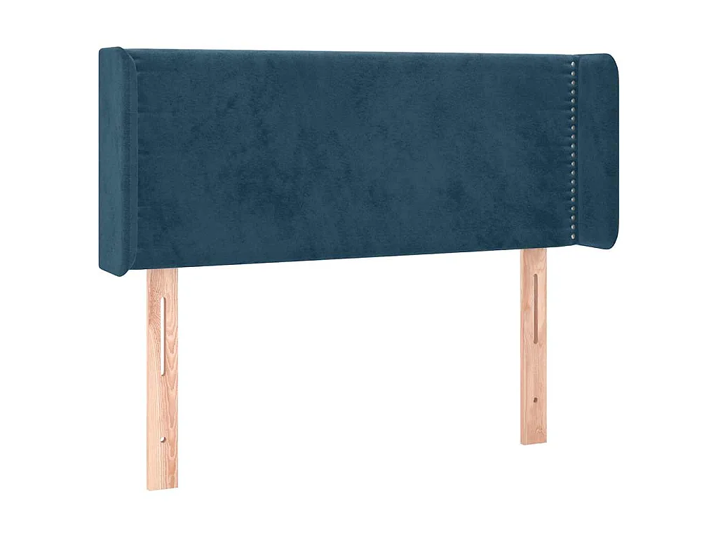 Testiera ad Orecchio Blu Scuro 103x16x78/88 cm in Velluto