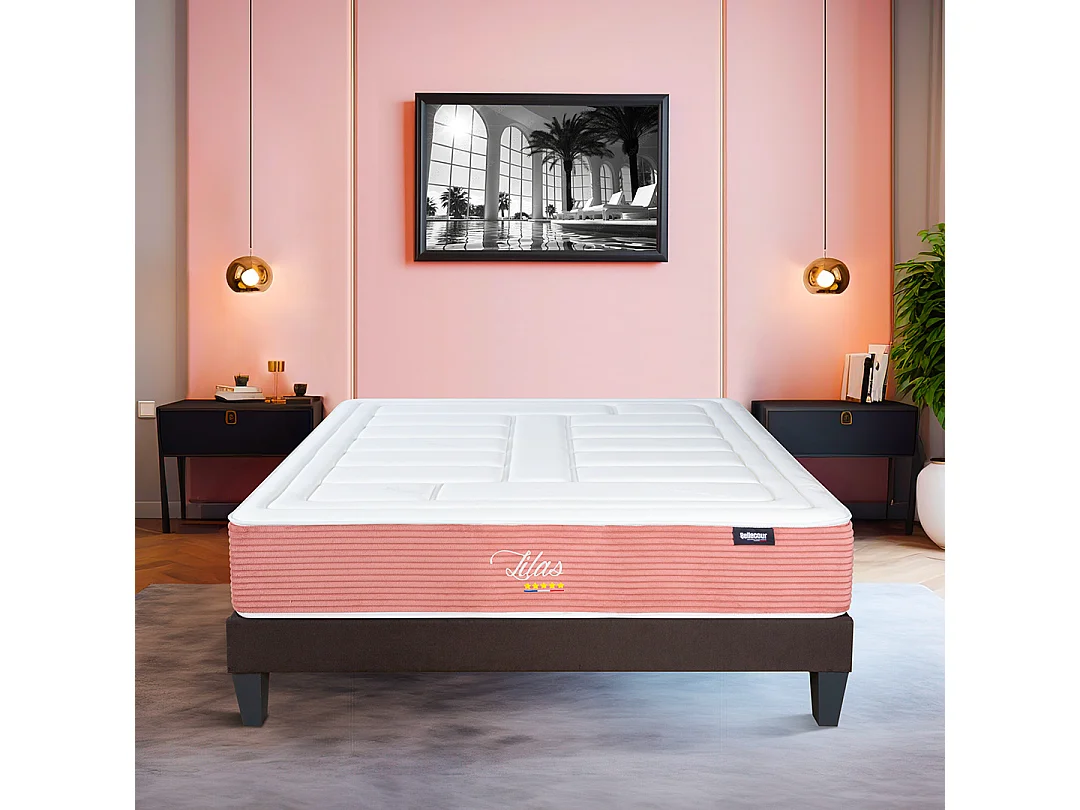 BELLECOUR LITERIE | Matelas LILAS 160x200 cm | Mousse avec mémoire de forme