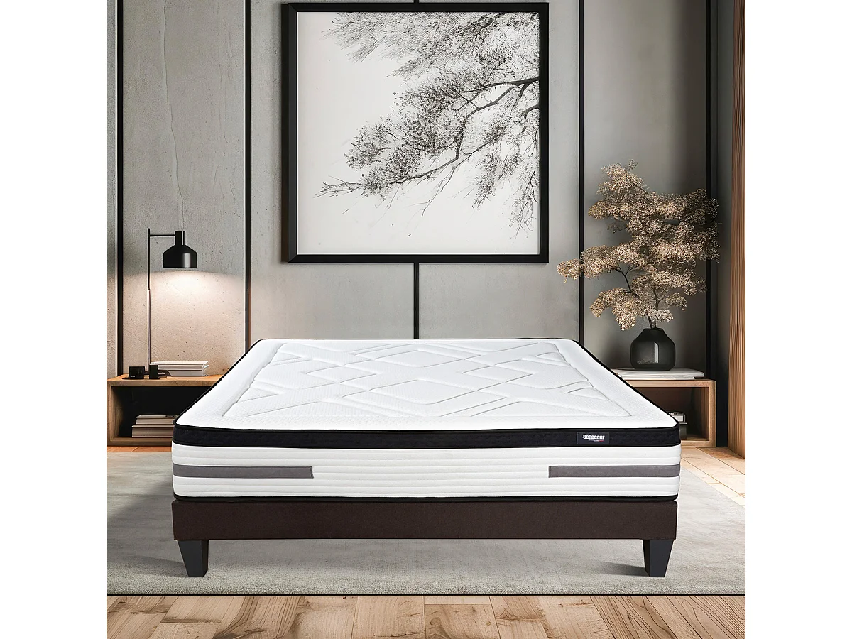 Matelas Ressorts ensachés Bellevue 140x190 cm Accueil Mémoire de forme