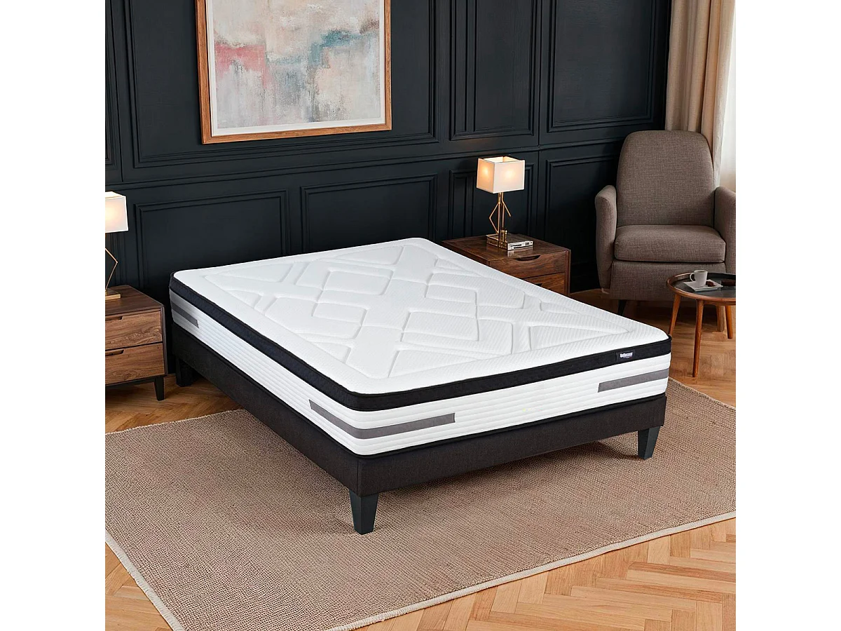 Matelas Ressorts ensachés Bellevue 140x190 cm Accueil Mémoire de forme