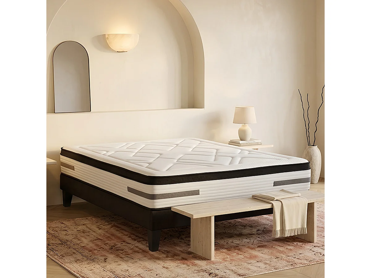 Matelas Ressorts ensachés Bellevue 90x190 cm Accueil Mémoire de forme