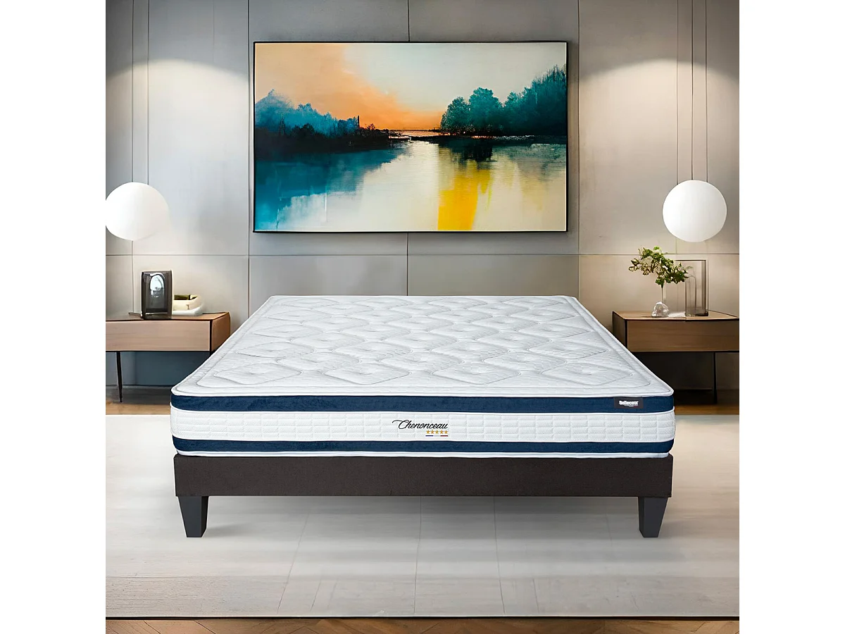 BELLECOUR LITERIE | Matelas CHENONCEAU 160x200 cm | Mousse avec mémoire de forme