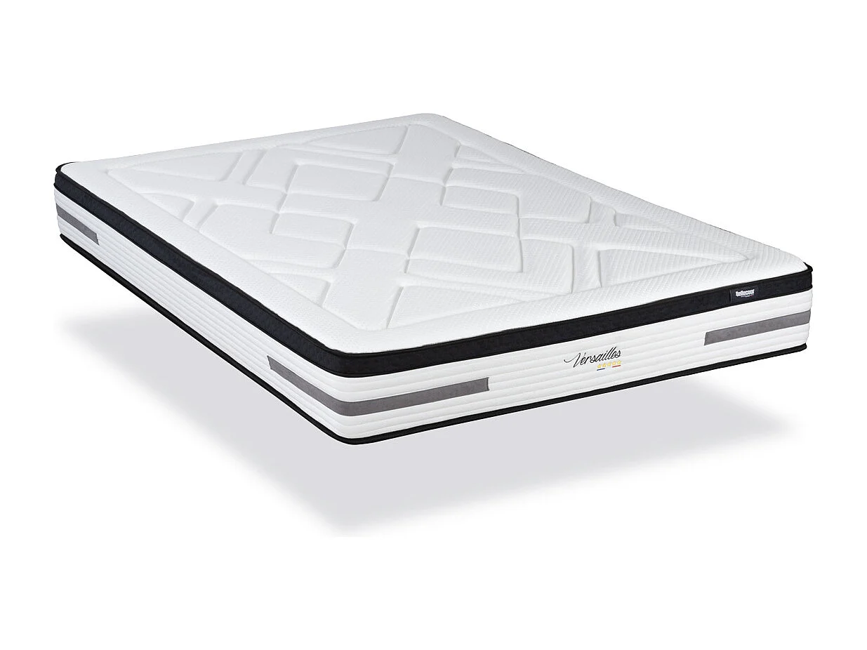 BELLECOUR LITERIE | Ensemble VERSAILLES 140x190 cm | Matelas Ressorts ensachés + Sommier Bois