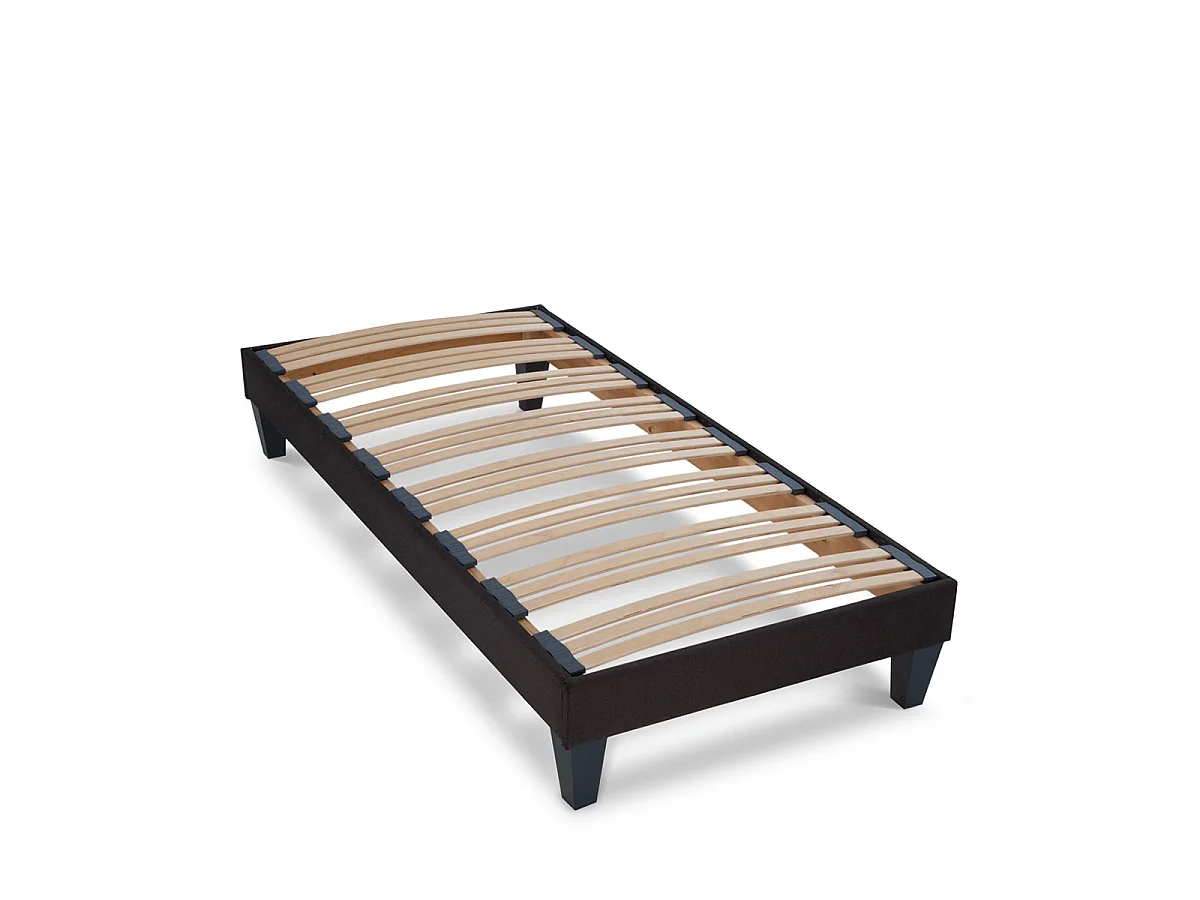 Ensemble Chenonceau 90x200 cm Matelas Mousse + Sommier Bois