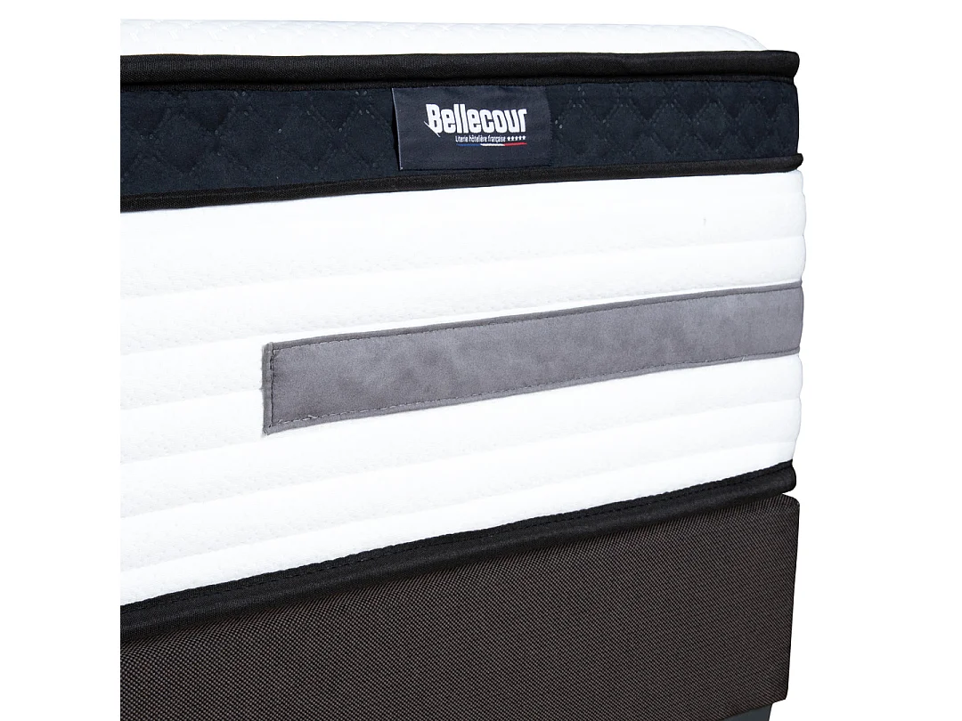 BELLECOUR LITERIE | Pack Prêt à dormir VERSAILLES 90x190 cm | Matelas Ressorts ensachés + Sommier + Accessoires