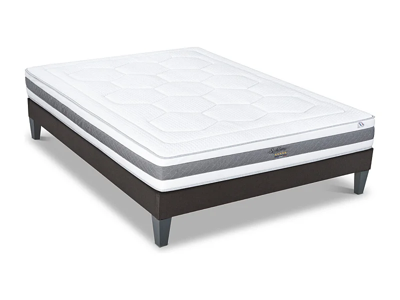 HYPSOM | Ensemble SUBLIME 90x200 cm | Matelas Mémoire de forme + Sommier Bois