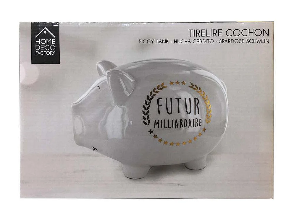 Tirelire Cochon Xxl Blanc