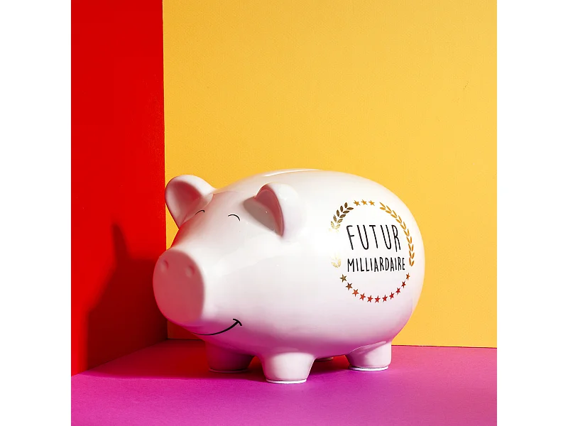 Tirelire Cochon Xxl Blanc