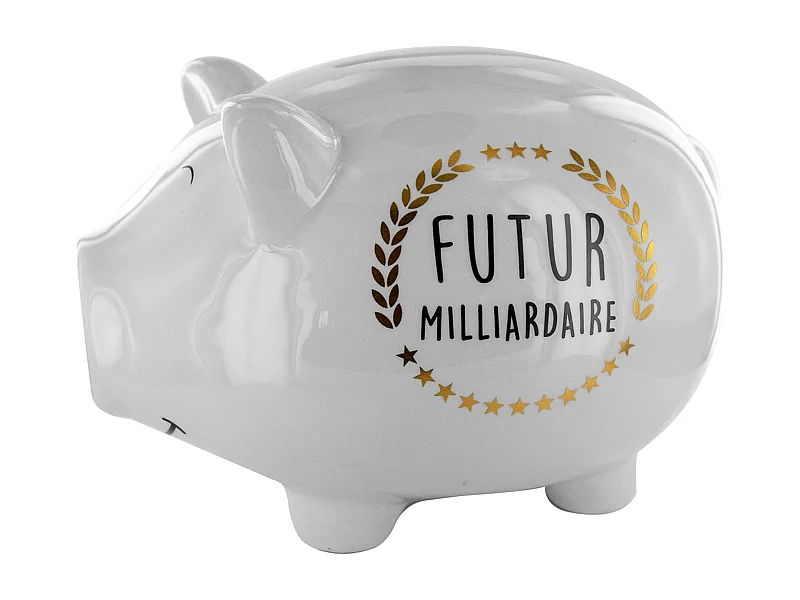 Tirelire Cochon Xxl Blanc