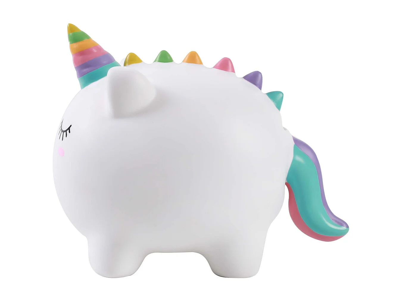 Tirelire animal en plastique Licorne