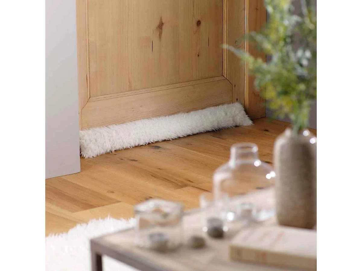 Boudin Bas de Porte "Suède" 80cm Blanc