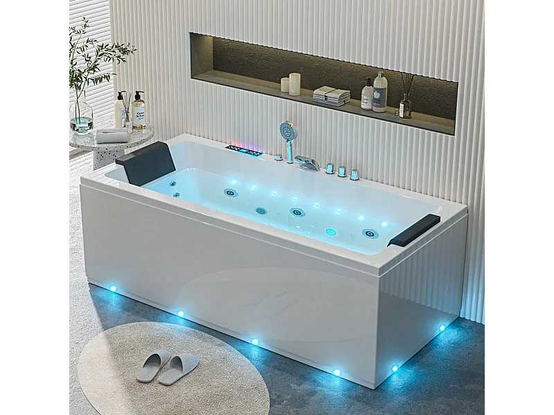 Ouest balnéo - Milos+ 28 jets Balneo 170 x 80 avec cascade 2 personnes Premium