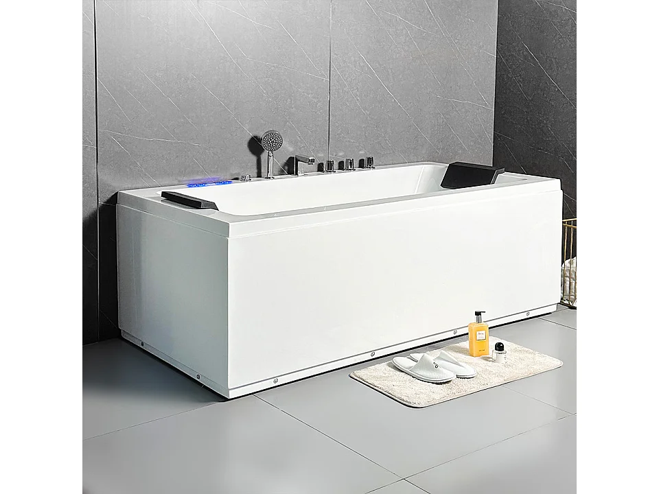 Ouest balnéo - Milos+ 28 jets Balneo 170 x 80 avec cascade 2 personnes Premium