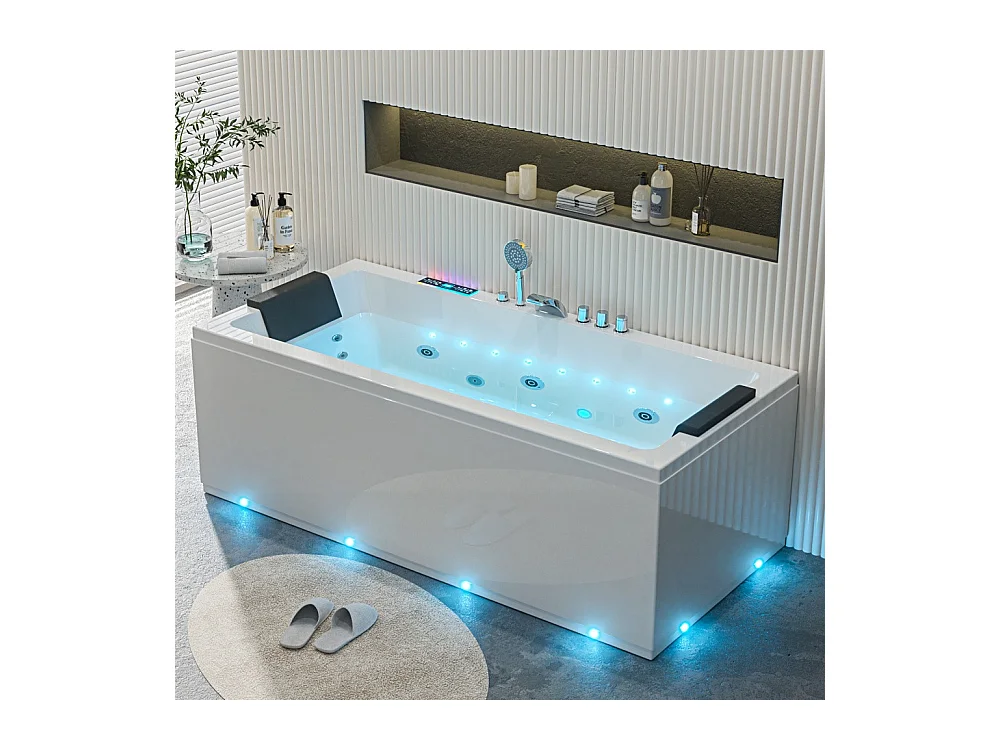 Ouest balnéo - Milos+ 28 jets Balneo 170 x 80 avec cascade 2 personnes Premium